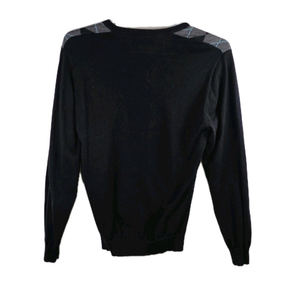 Sovereign Code Men's Large Black Multicolored Checkered Sweater - Picture 7 of 8